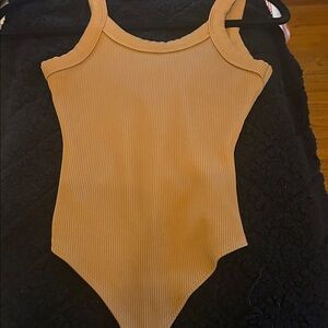 Ribbed Tan ladies One Piece
